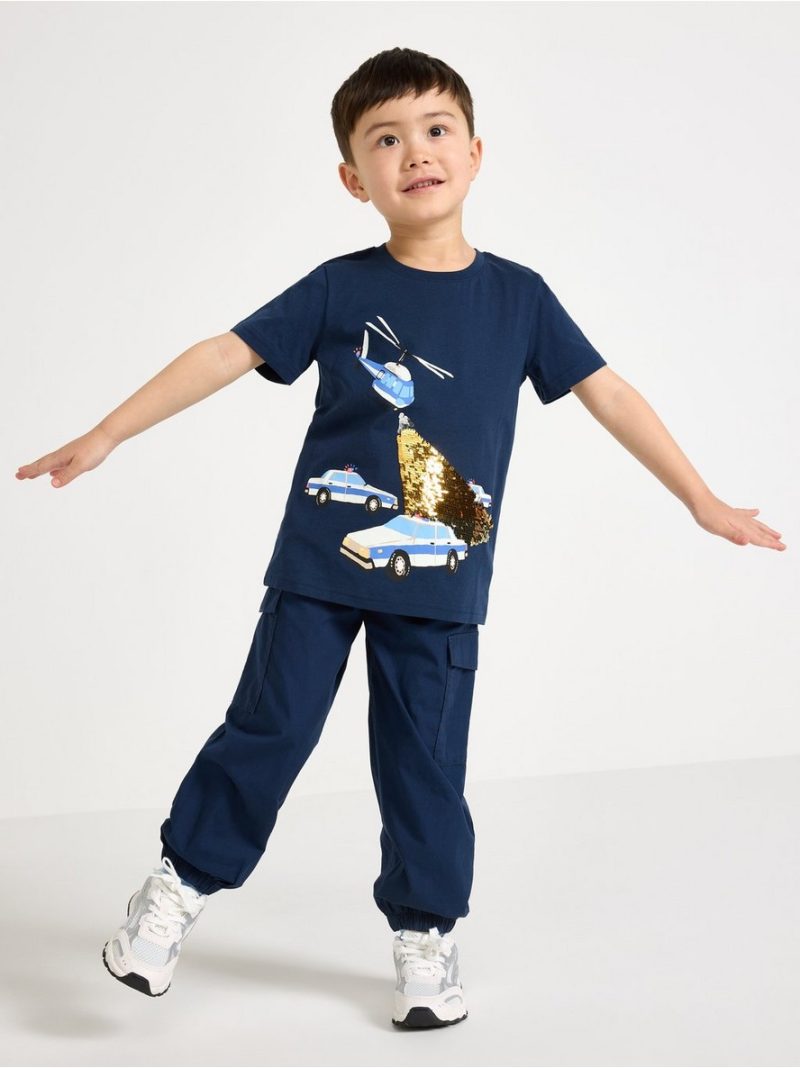 T-shirt with reversible sequins motif - 3009630-6842