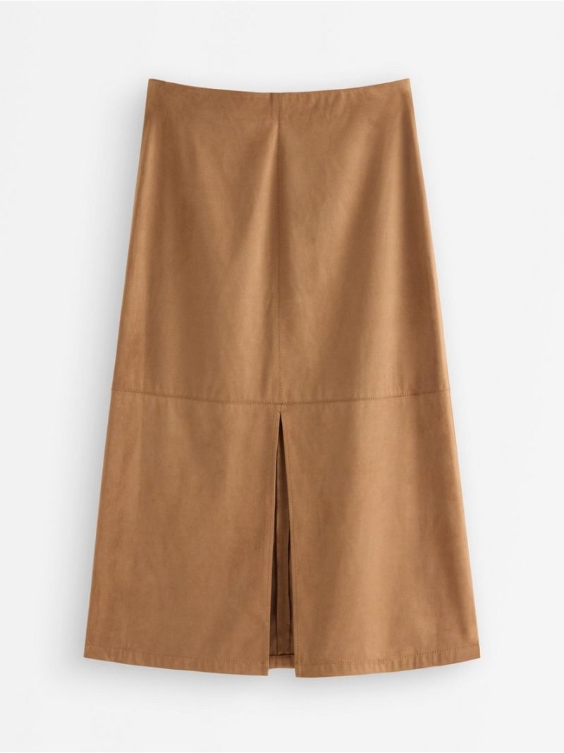 Midi skirt in imitation suede - 3009785-9618