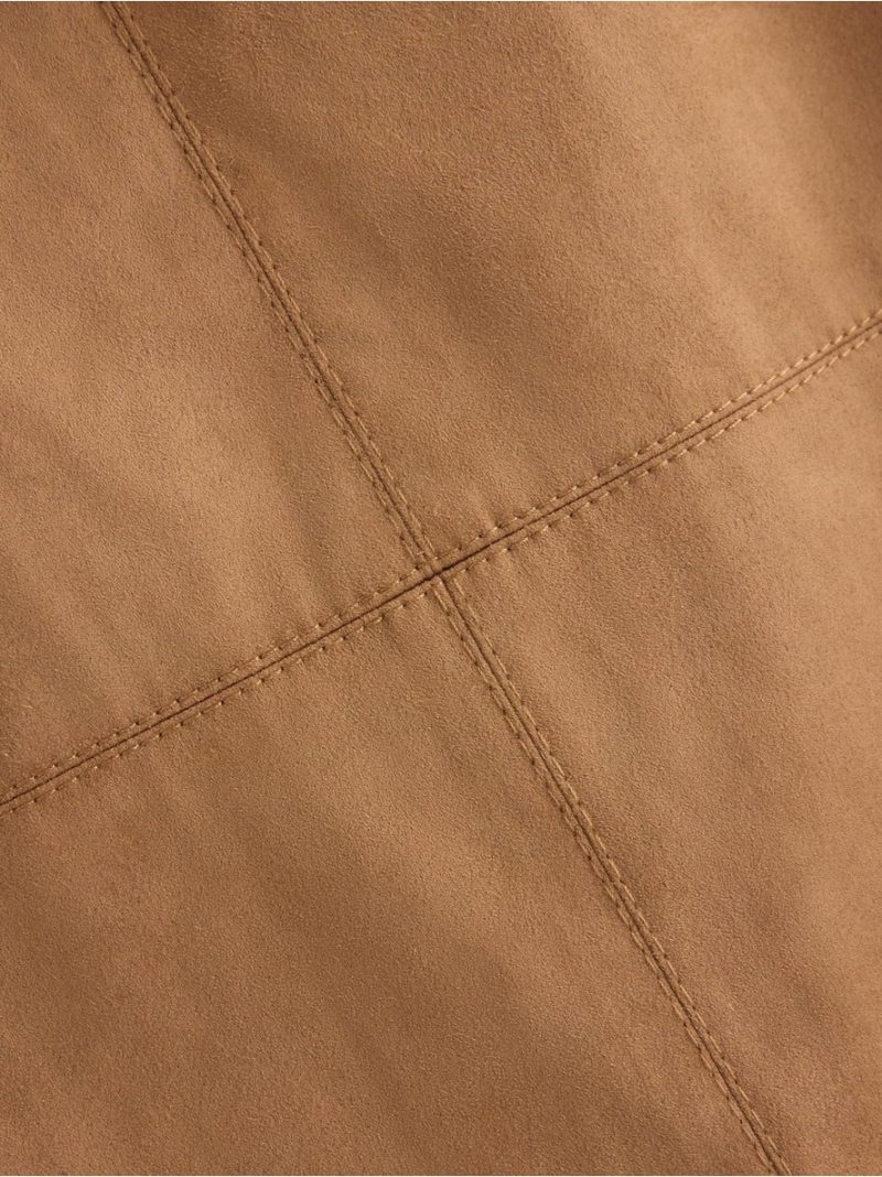 Midi skirt in imitation suede - 3009785-9618