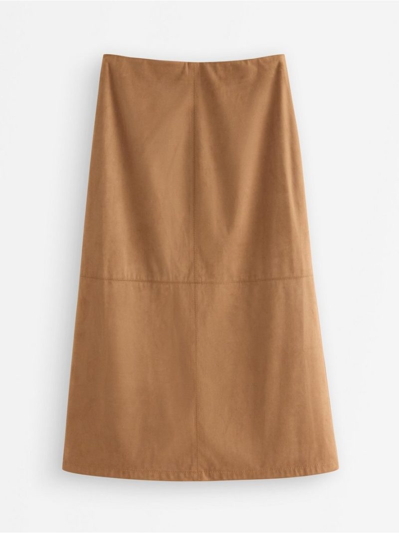 Midi skirt in imitation suede - 3009785-9618