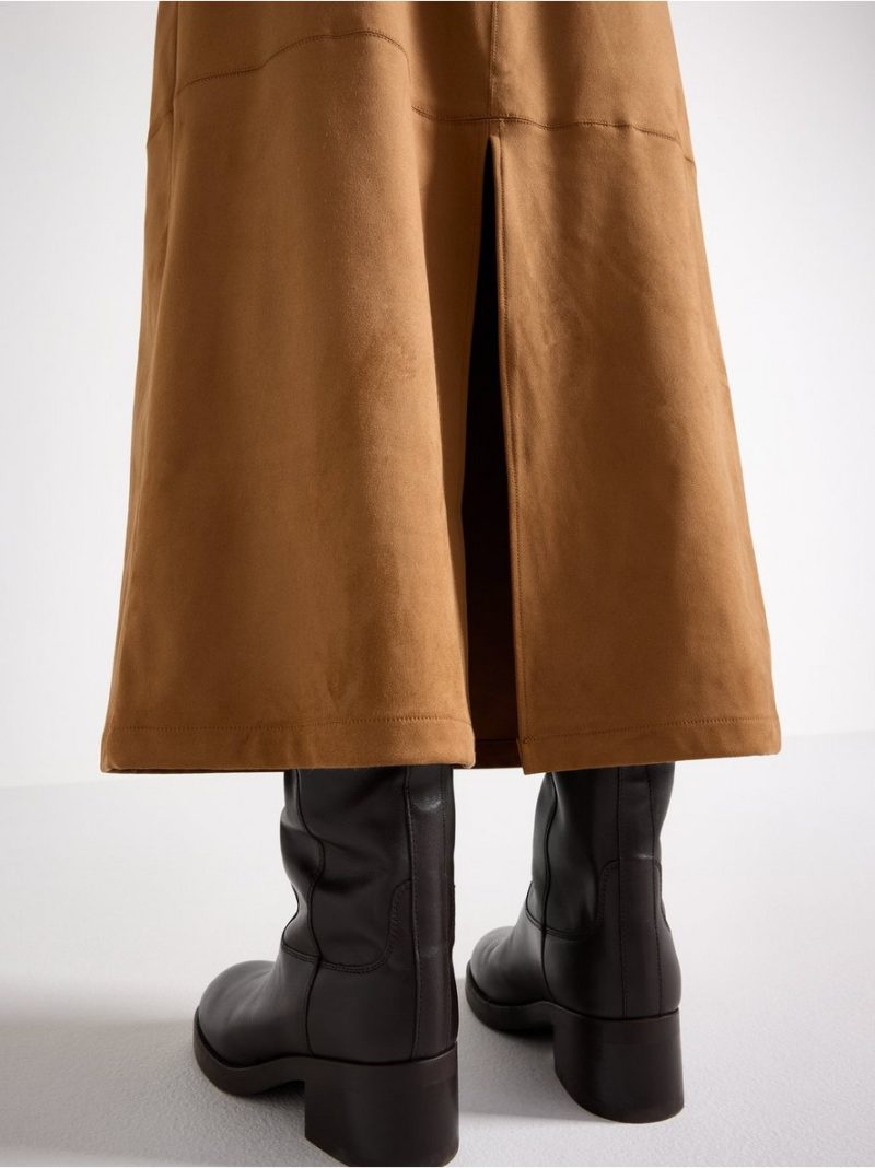 Midi skirt in imitation suede - 3009785-9618