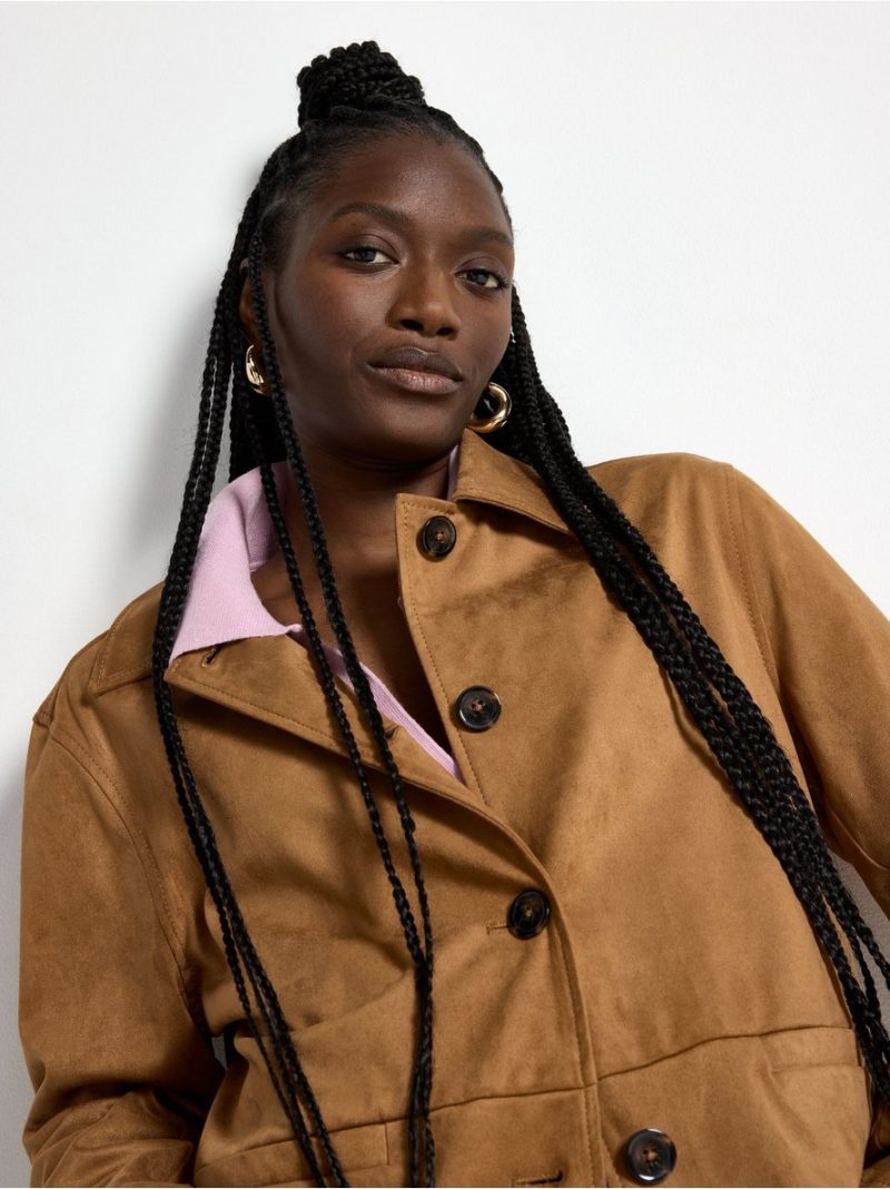 Jacket in imitation suede - 3009884-9618