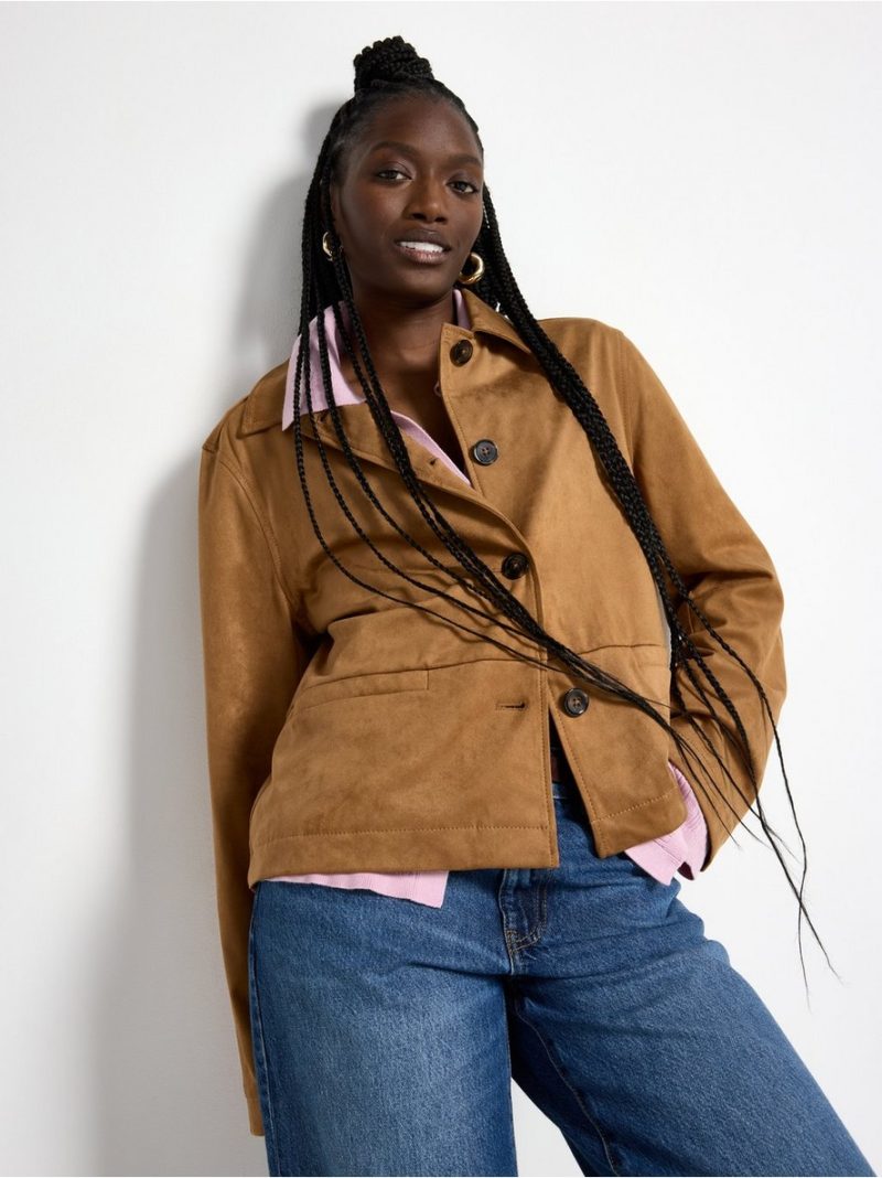 Jacket in imitation suede - 3009884-9618