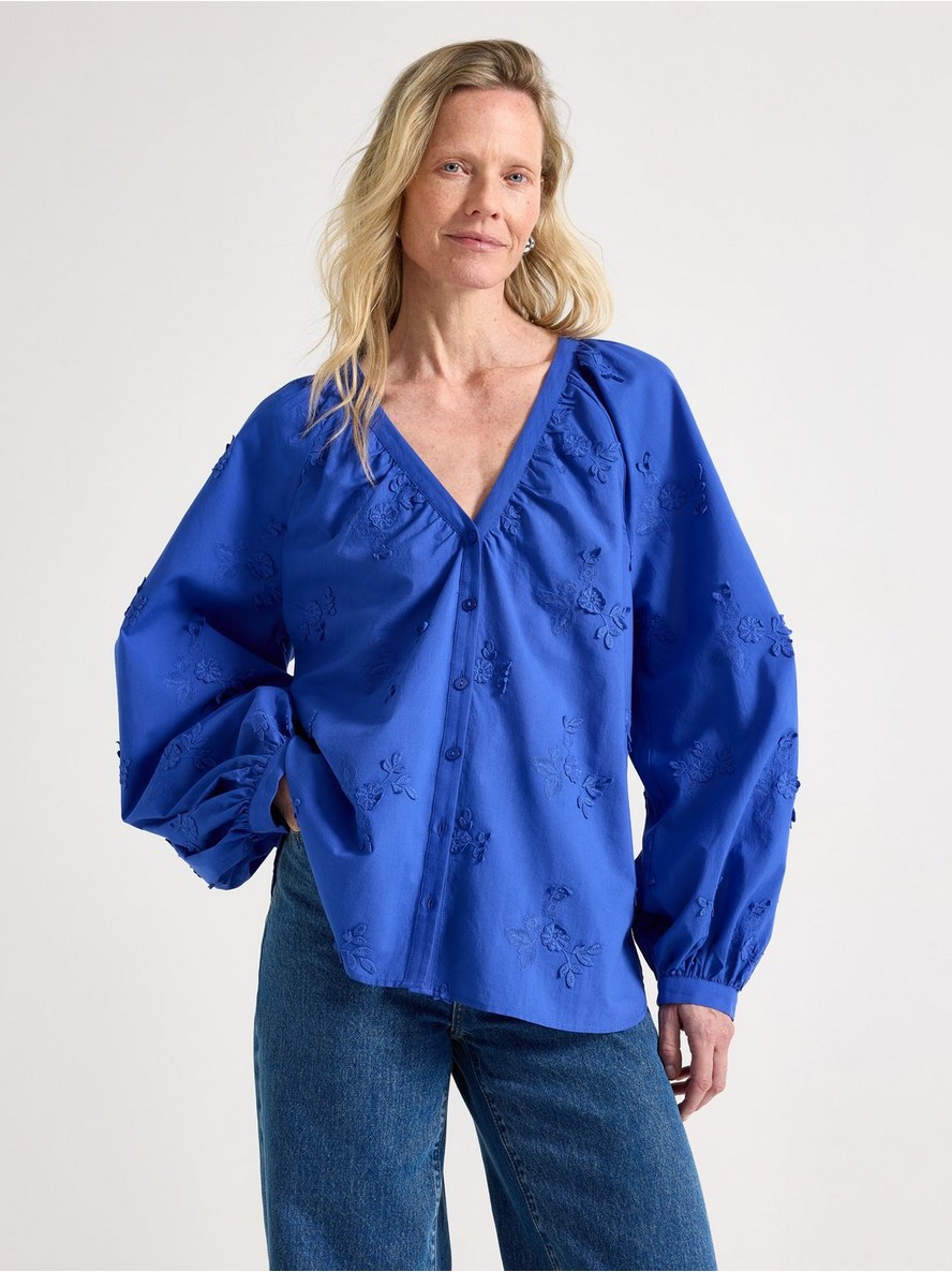 Embroidered blouse - 3009929-7343