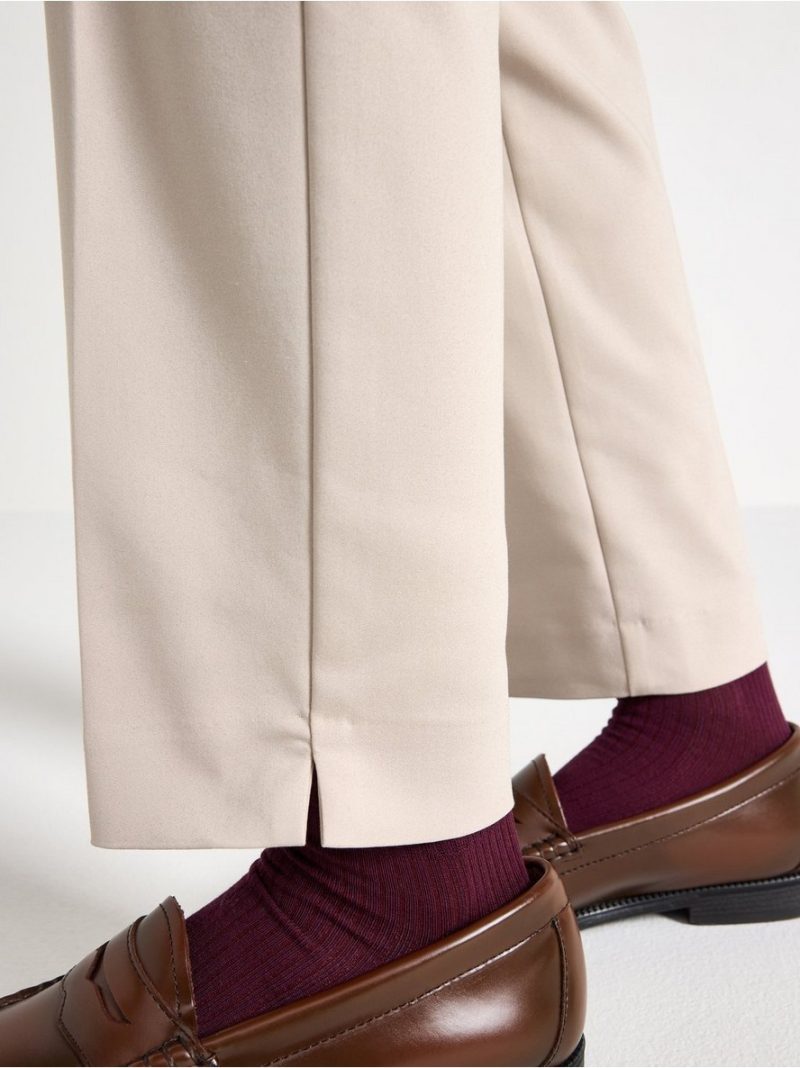 Slacks with mid waist - 3010062-4344