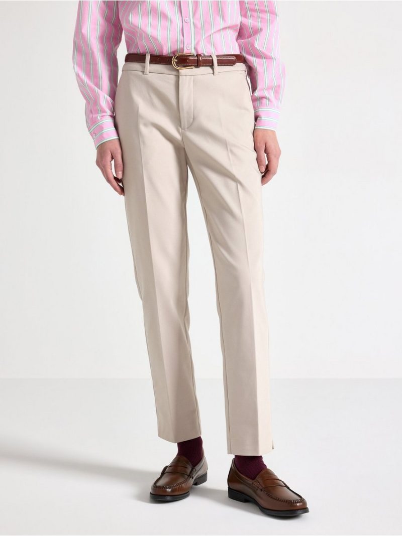 Slacks with mid waist - 3010062-4344