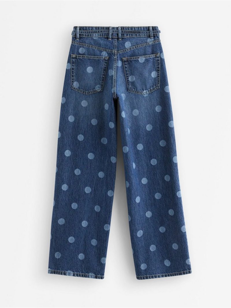 WIDE Peggy dotted jeans with mid waist - 3010351-791