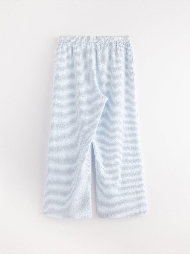 Pyjama trousers in seersucker - 8579929-7859