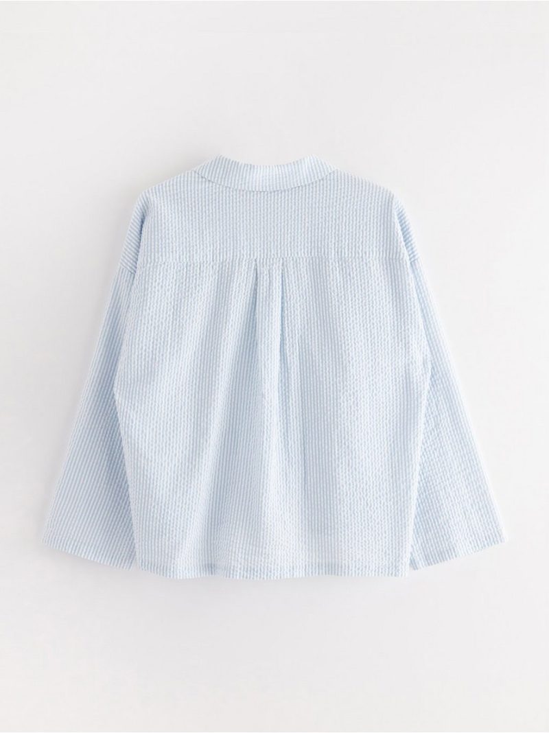 Pyjama shirt in seersucker - 8673001-7859