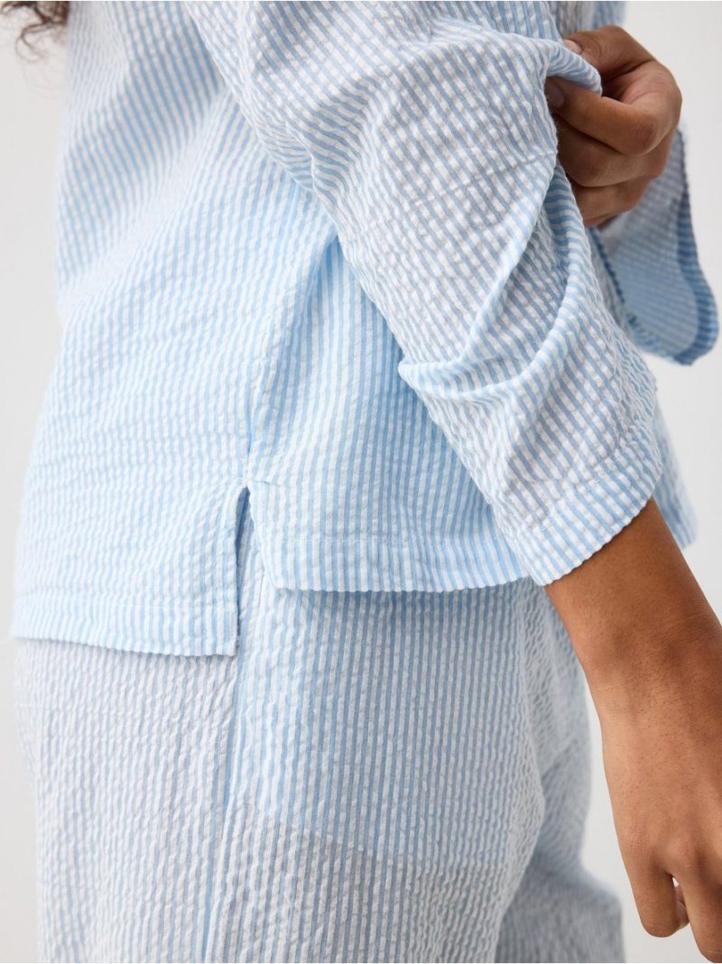 Pyjama shirt in seersucker - 8673001-7859