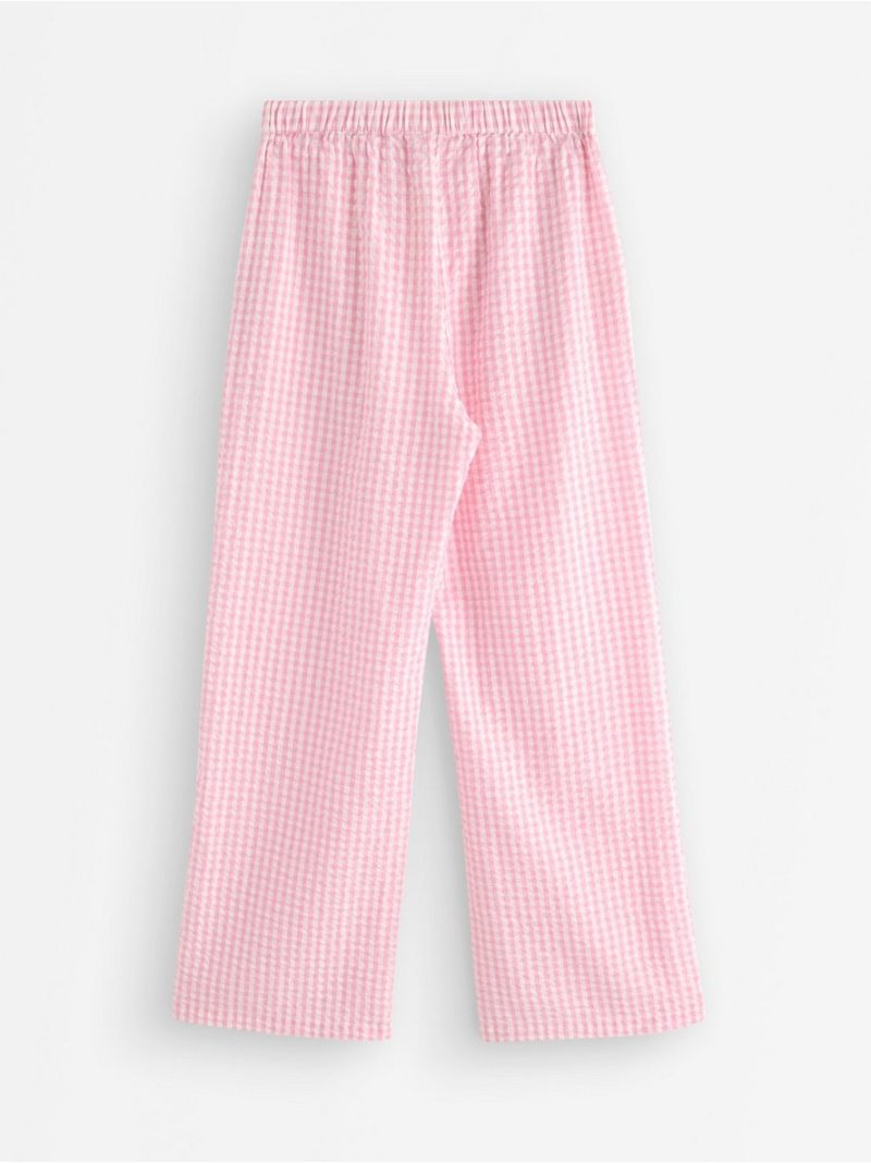 Pyjama trousers in seersucker with longer leg - 3003676-2151