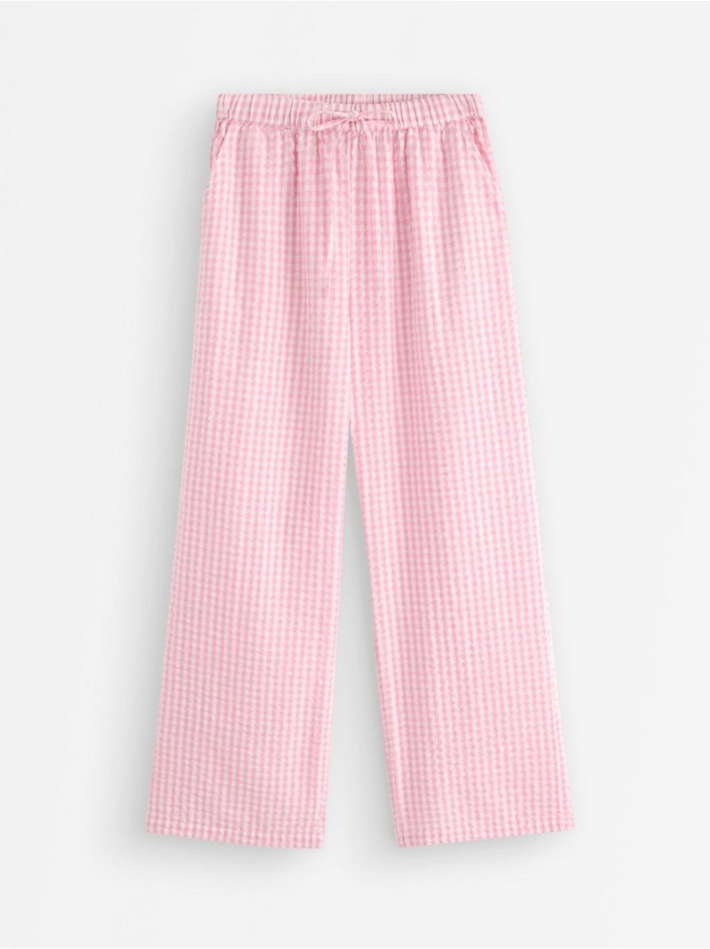 Pyjama trousers in seersucker with longer leg - 3003676-2151