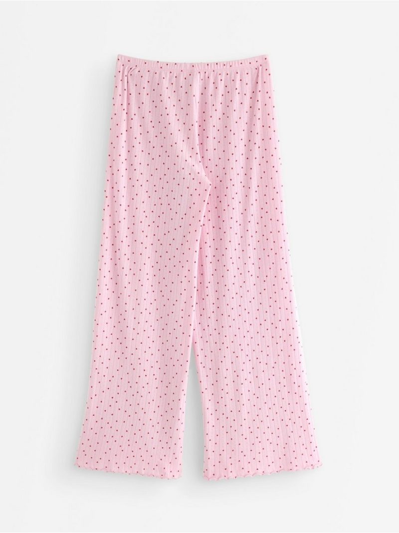Wide pyjama trousers in pointelle - 3005563-3643