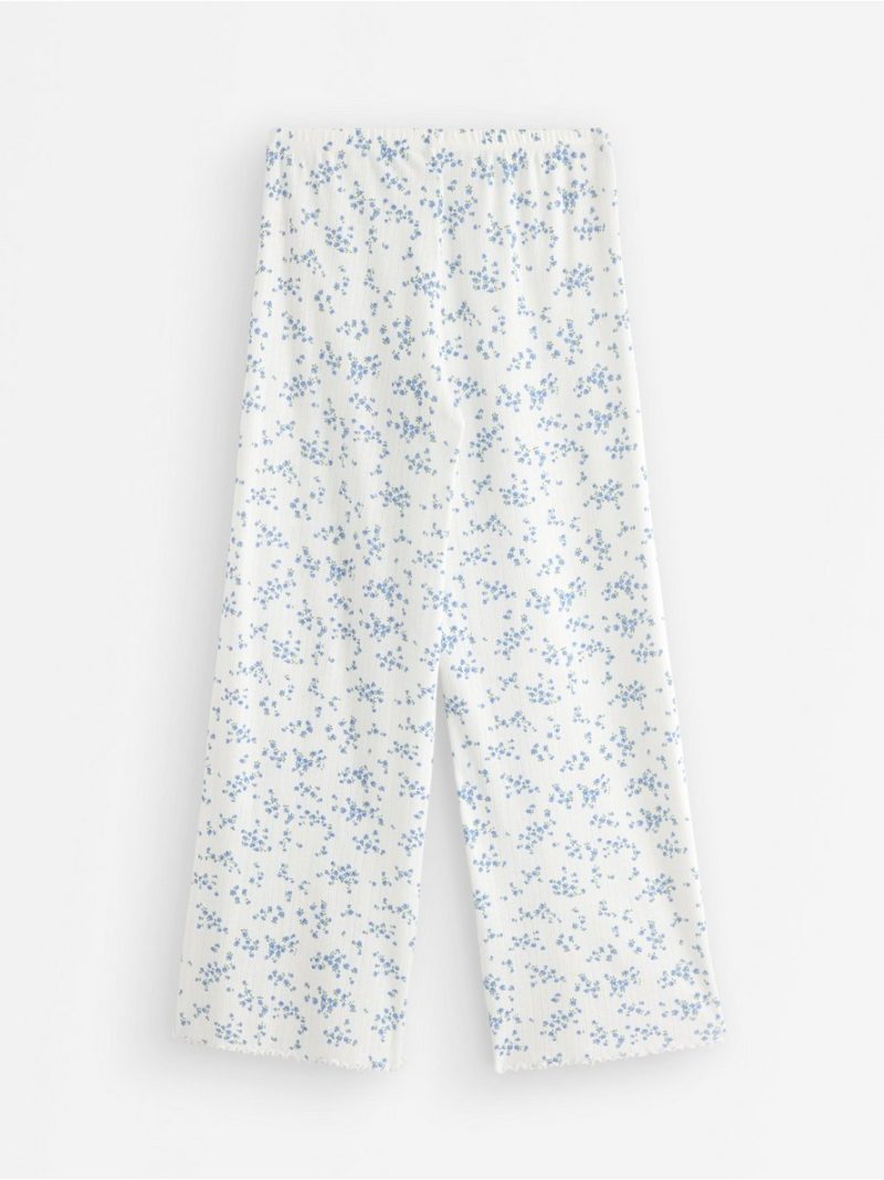 Wide pyjama trousers in pointelle - 3005563-9573