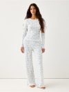 Wide pyjama trousers in pointelle - 3005563-9573