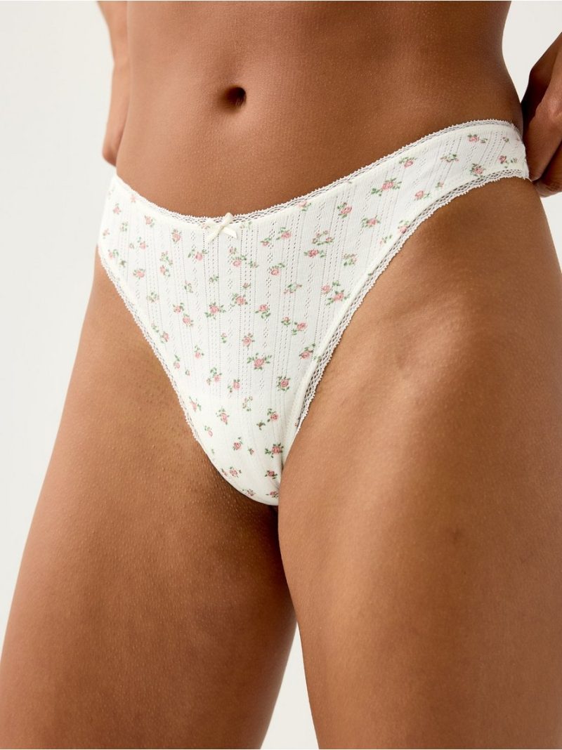 Thong in pointelle - 3007746-1416