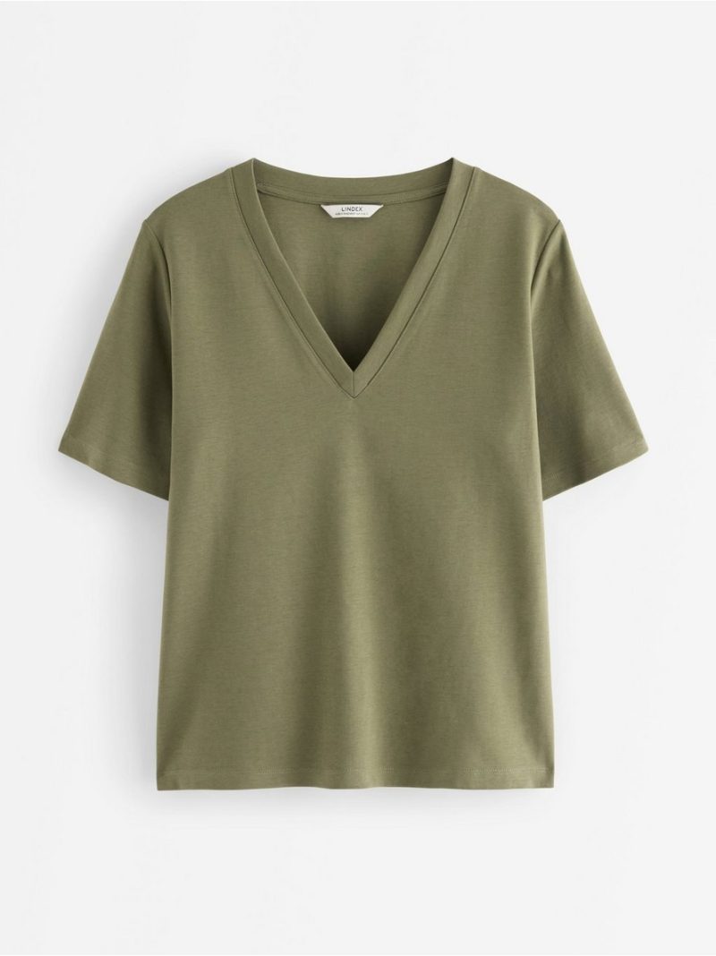 T-shirt with v-neck - 3008200-6745