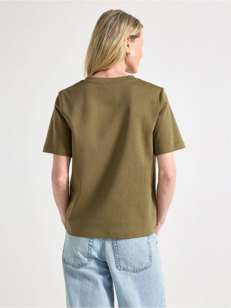 T-shirt with v-neck - 3008200-6745