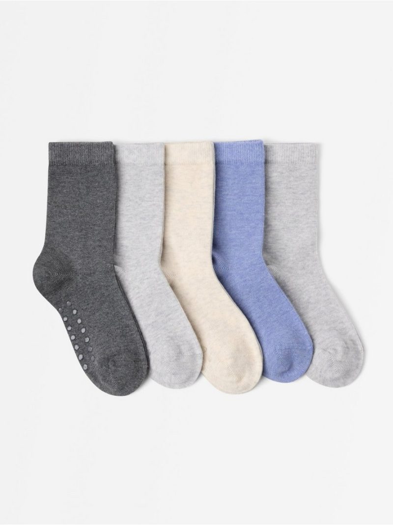 5-pack  socks with anti-slip - 3008415-7196