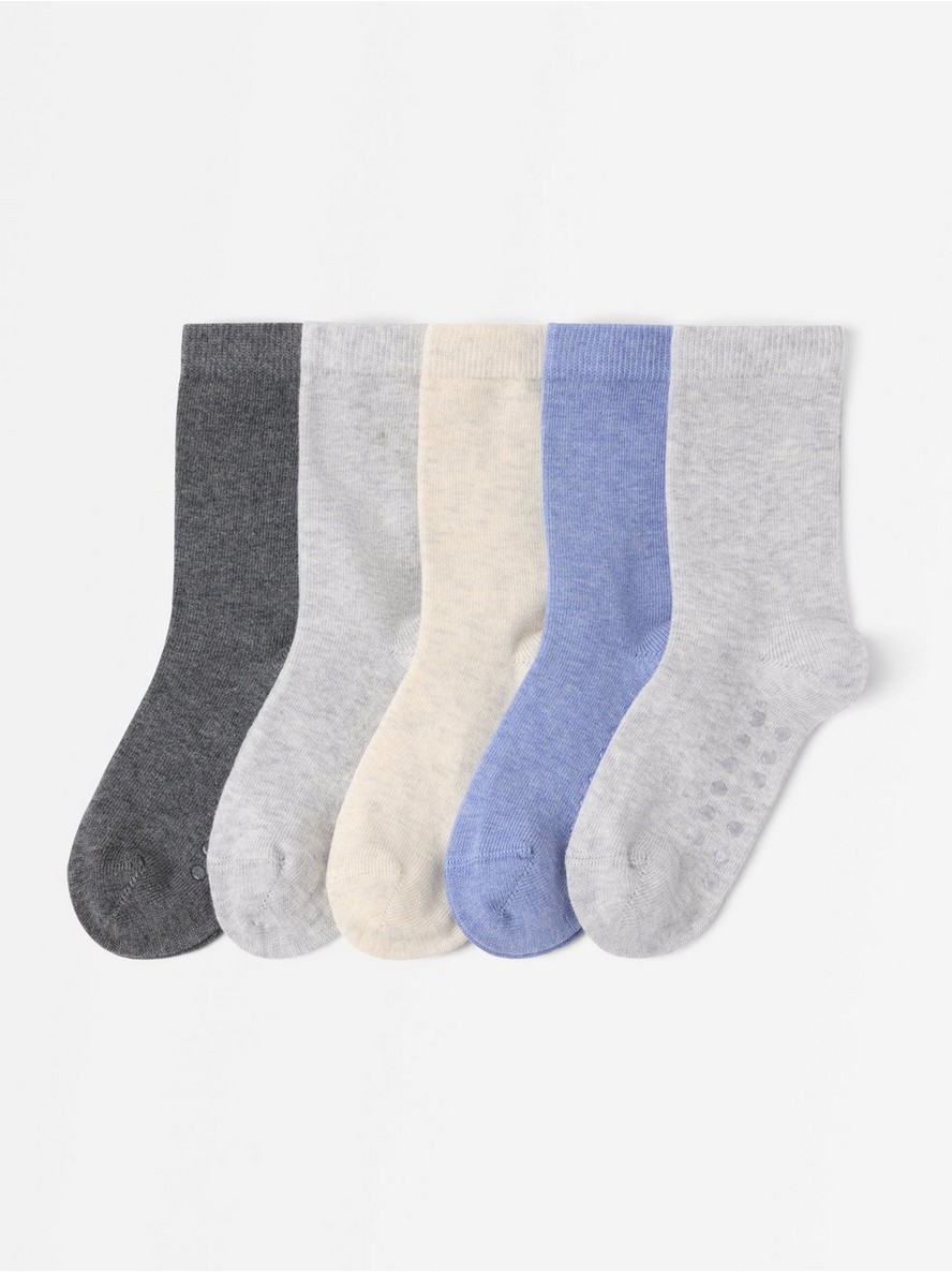5-pack  socks with anti-slip - 3008415-7196