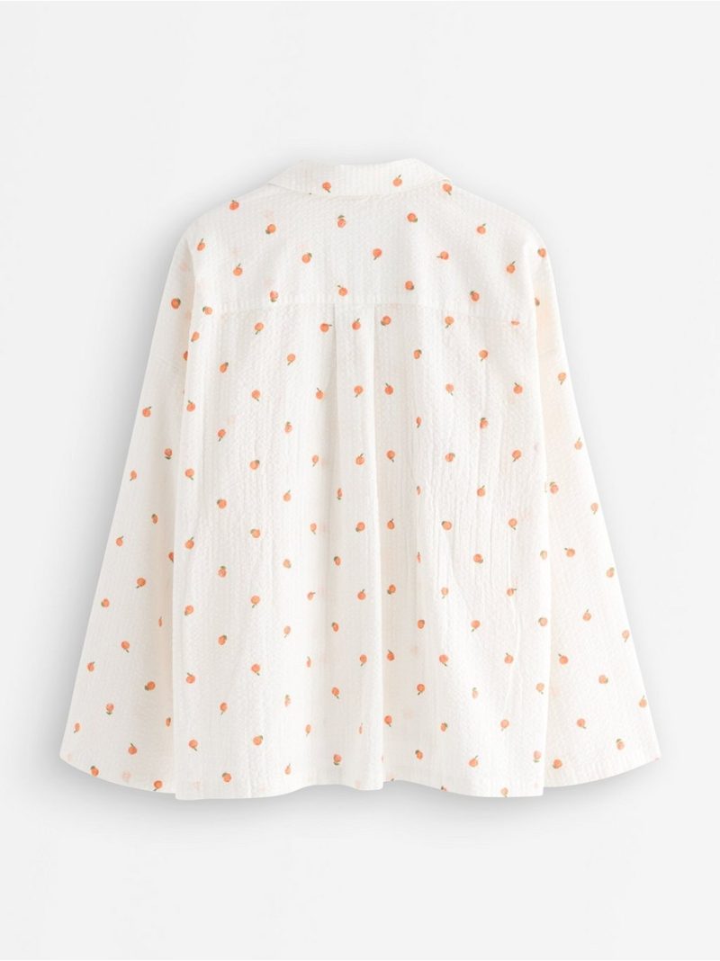 Pyjama shirt in seersucker - 3008916-7618