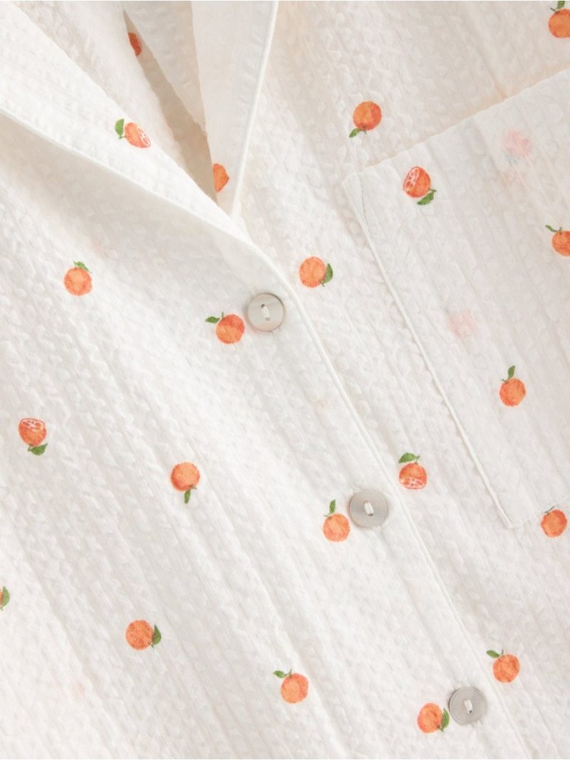 Pyjama shirt in seersucker - 3008916-7618