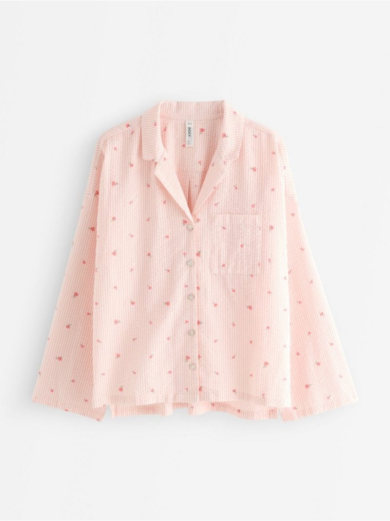 Pyjama shirt in seersucker - 3008916-7937
