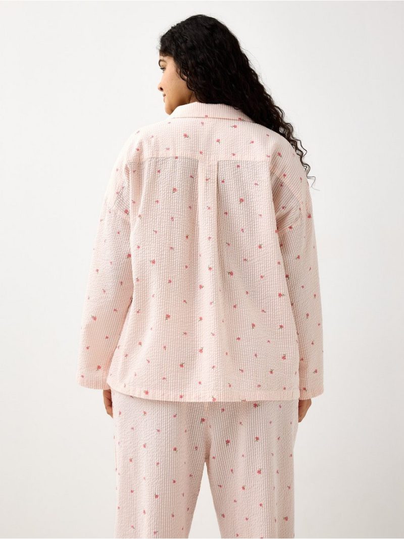 Pyjama shirt in seersucker - 3008916-7937
