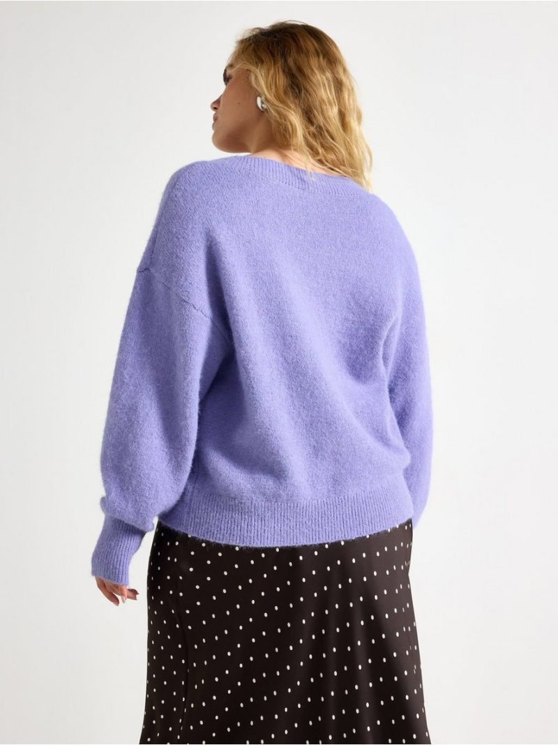 Knitted v-neck jumper - 3009513-4790