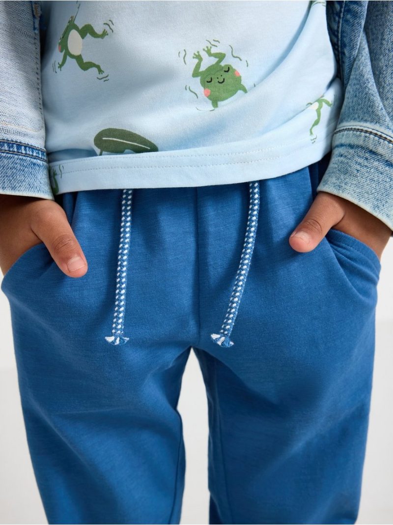 Trousers in slub jersey - 3009632-8887