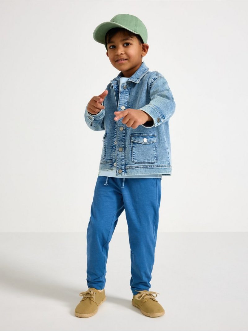- Trousers in slub jersey Trousers in slub jersey - 3009632-8887