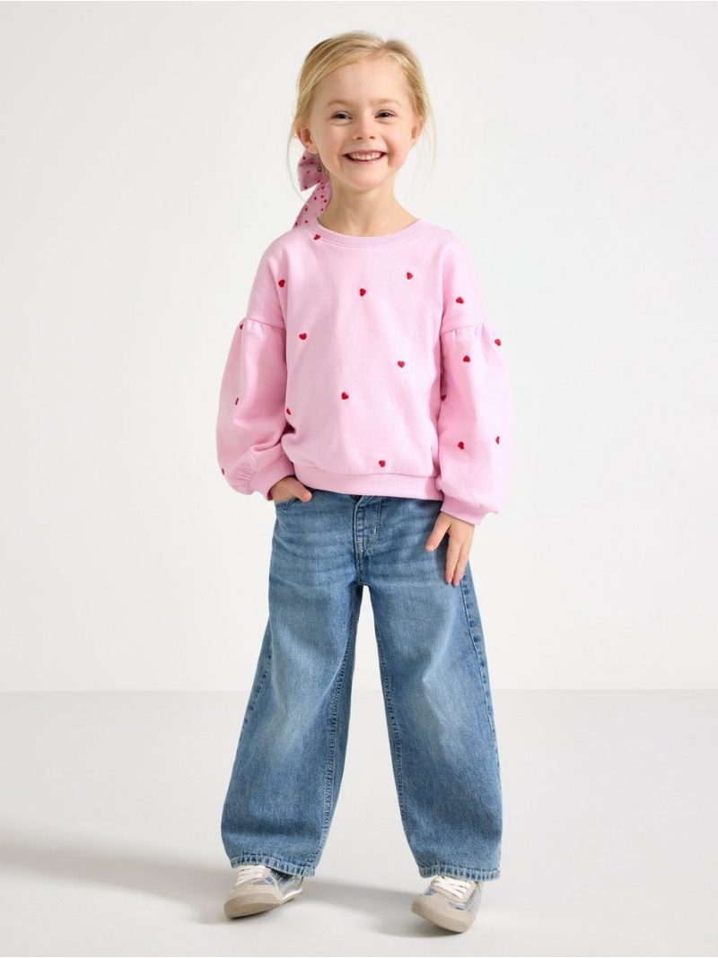 Cropped jumper with puff sleeve - 3009731-3679