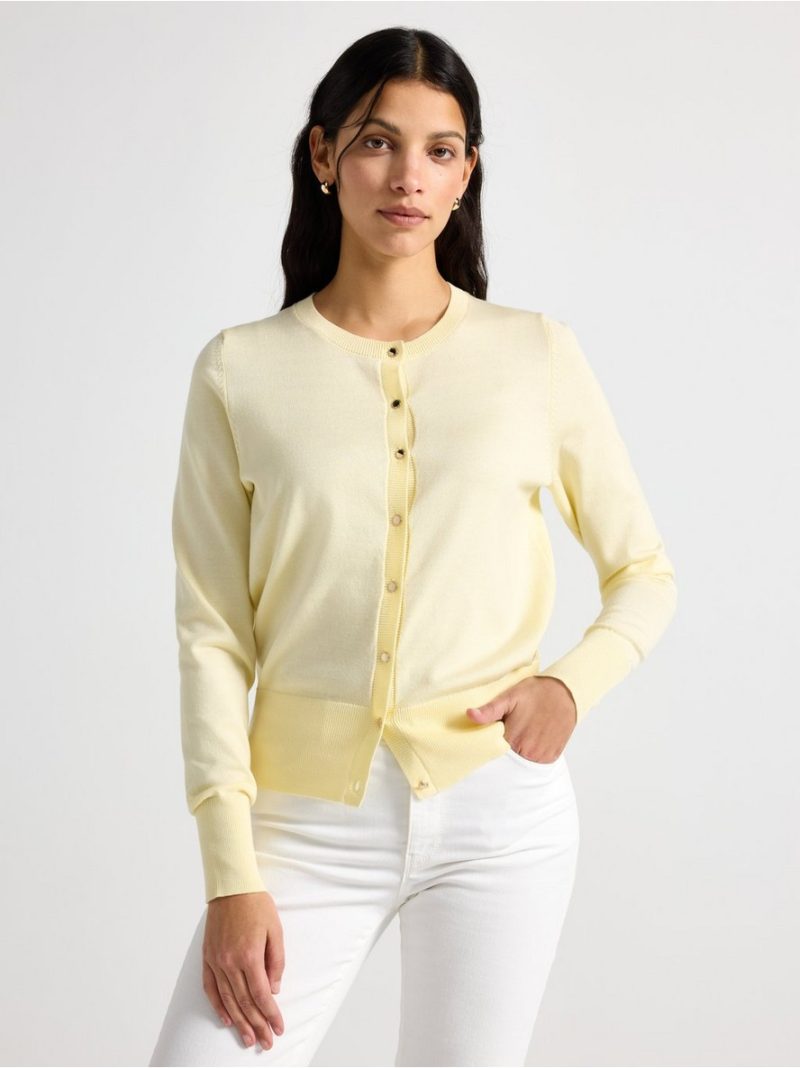 Fine-knit cardigan - 3009919-9655