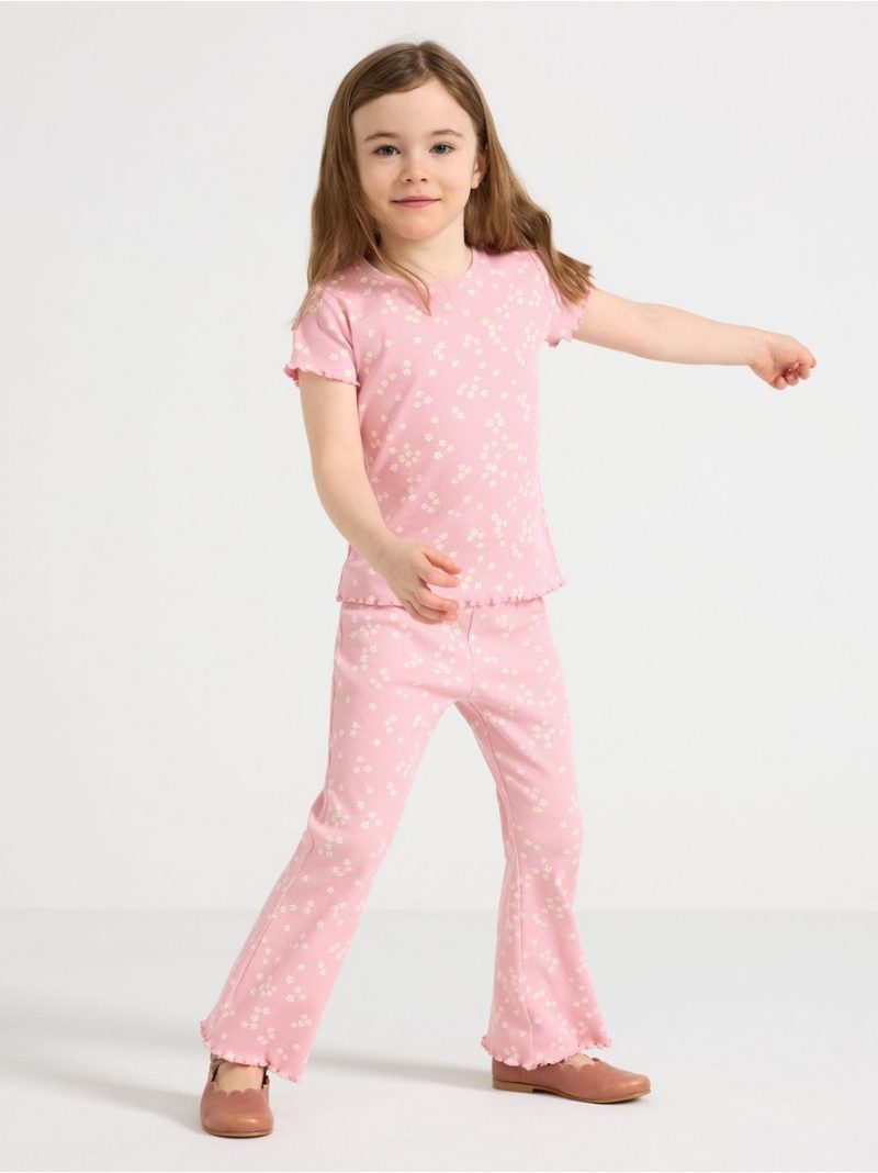 - Ribbed leggings Ribbed leggings - 3010240-7955