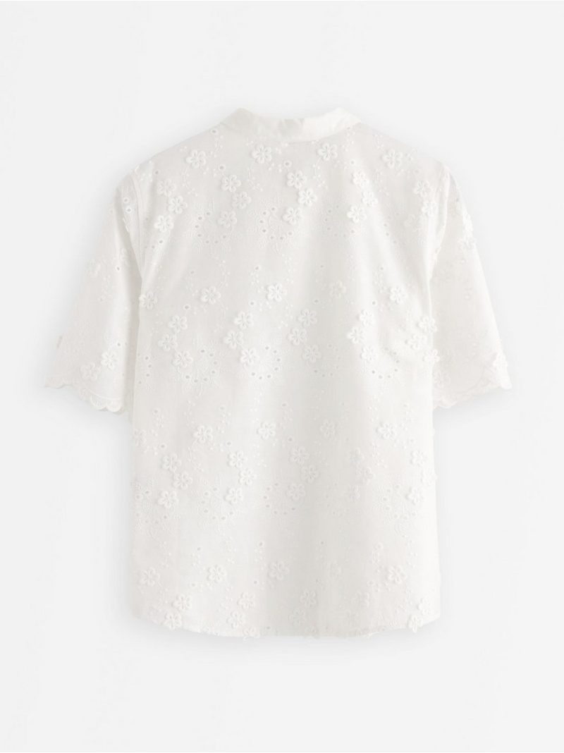 Blouse with broderie anglaise - 3010279-300