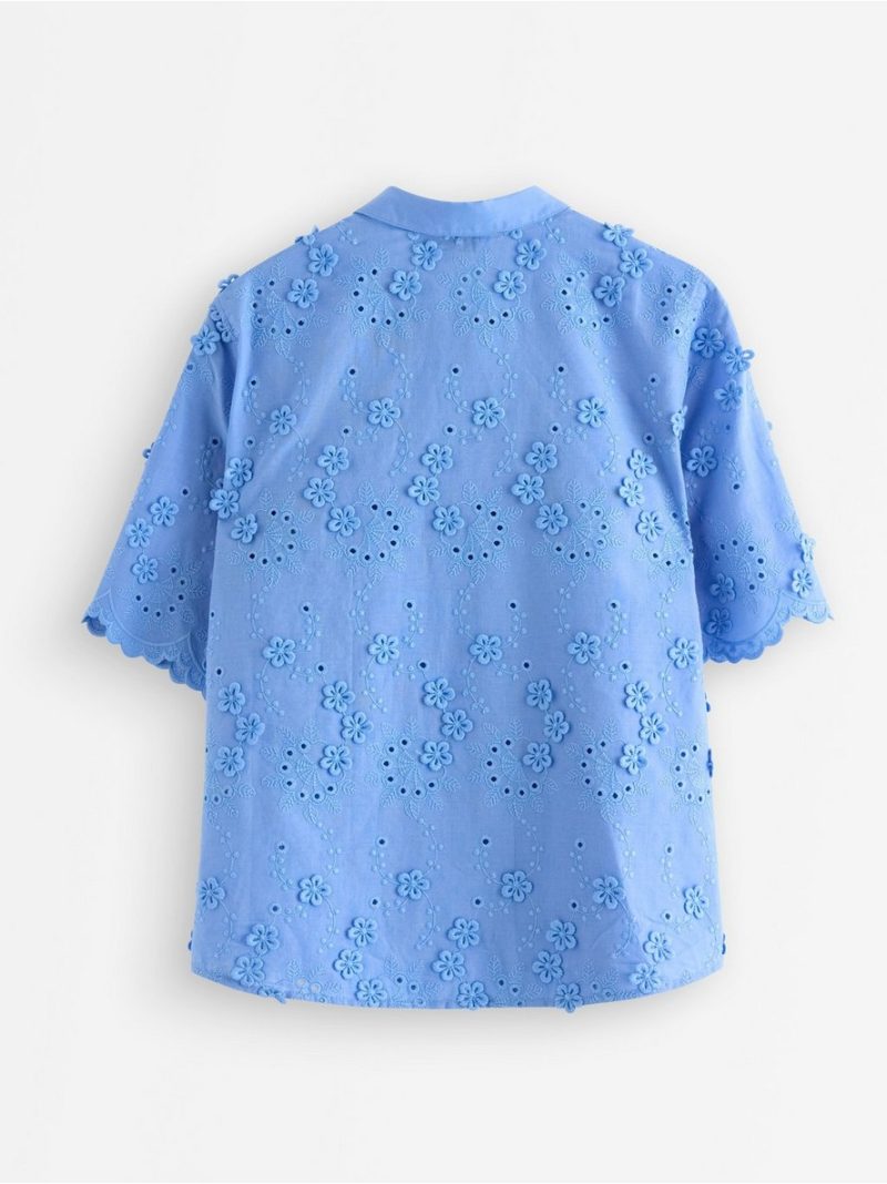 Blouse with broderie anglaise - 3010279-7483