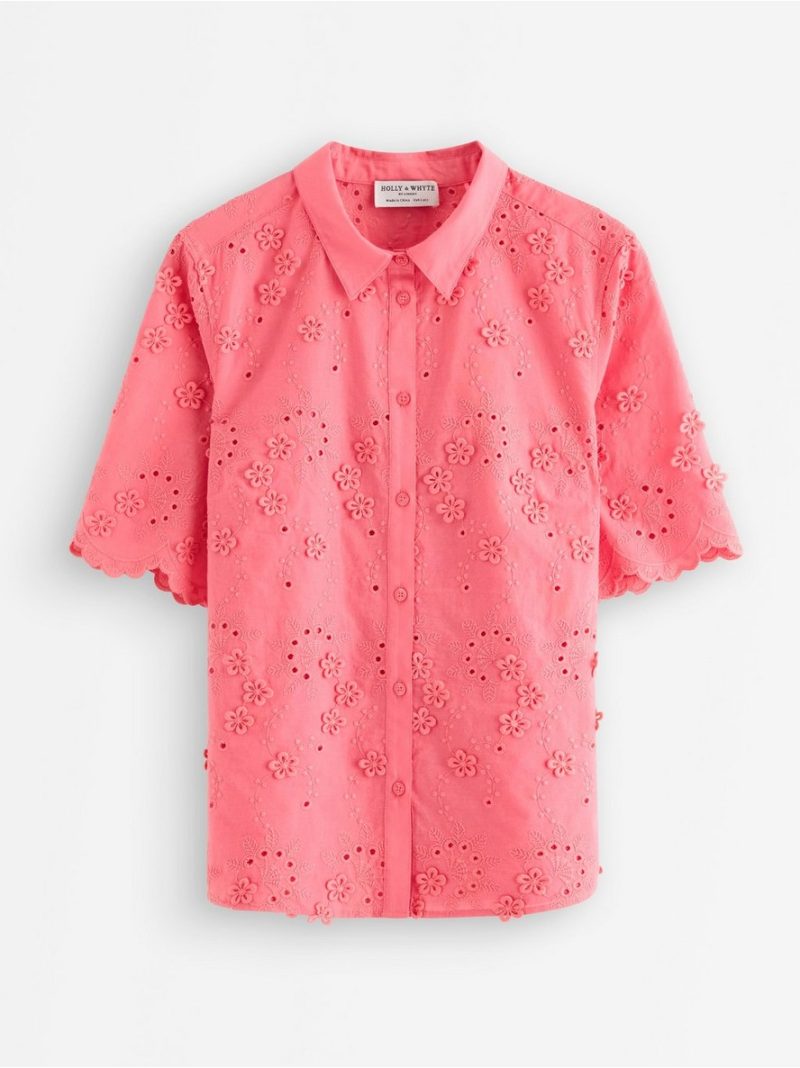 Blouse with broderie anglaise - 3010279-8393