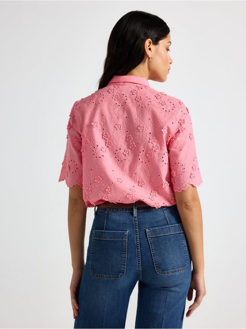 Blouse with broderie anglaise - 3010279-8393