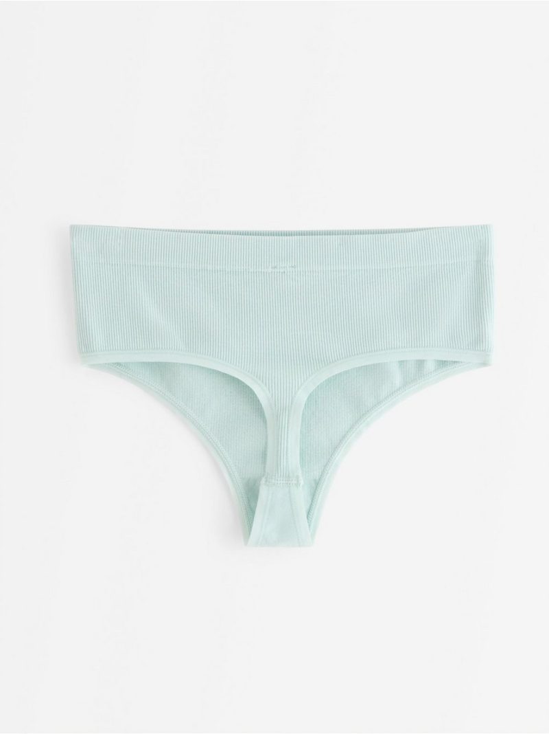 Ribbed seamless thong - 3010367-7654