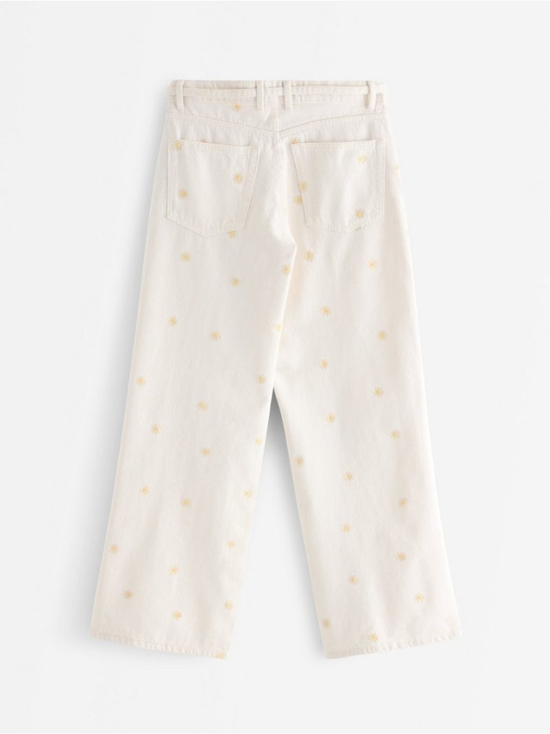 WIDE Peggy jeans with embroidery - 3010445-7862