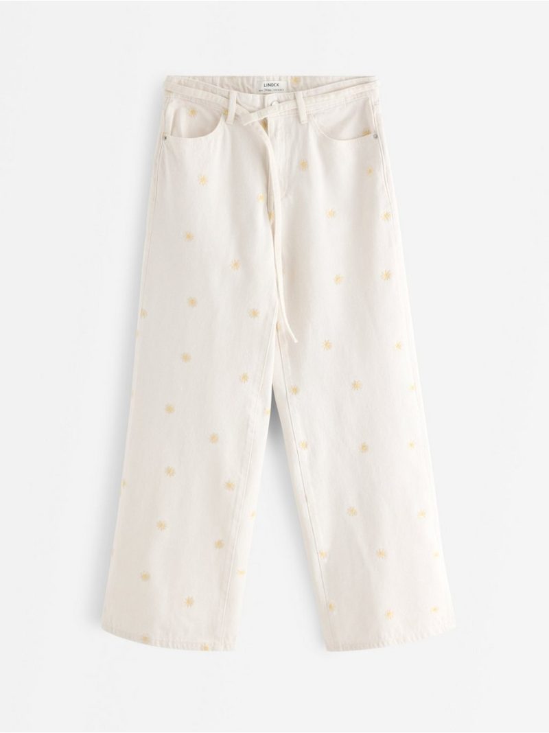 WIDE Peggy jeans with embroidery - 3010445-7862
