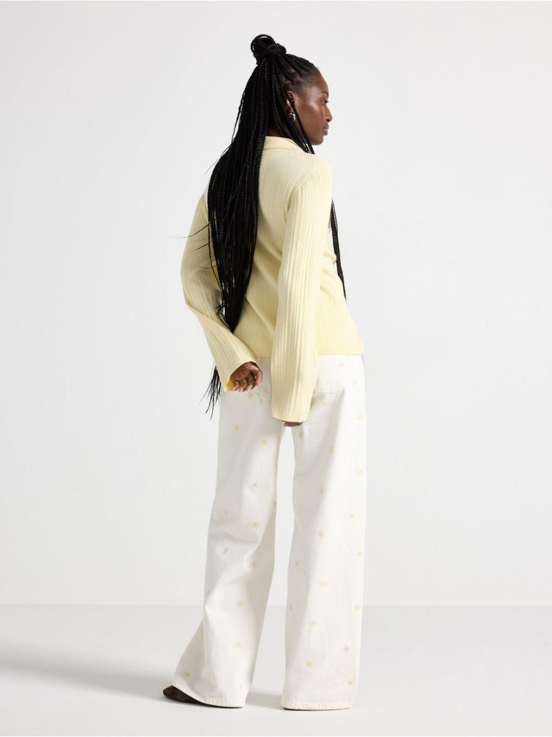 WIDE Peggy jeans with embroidery - 3010445-7862