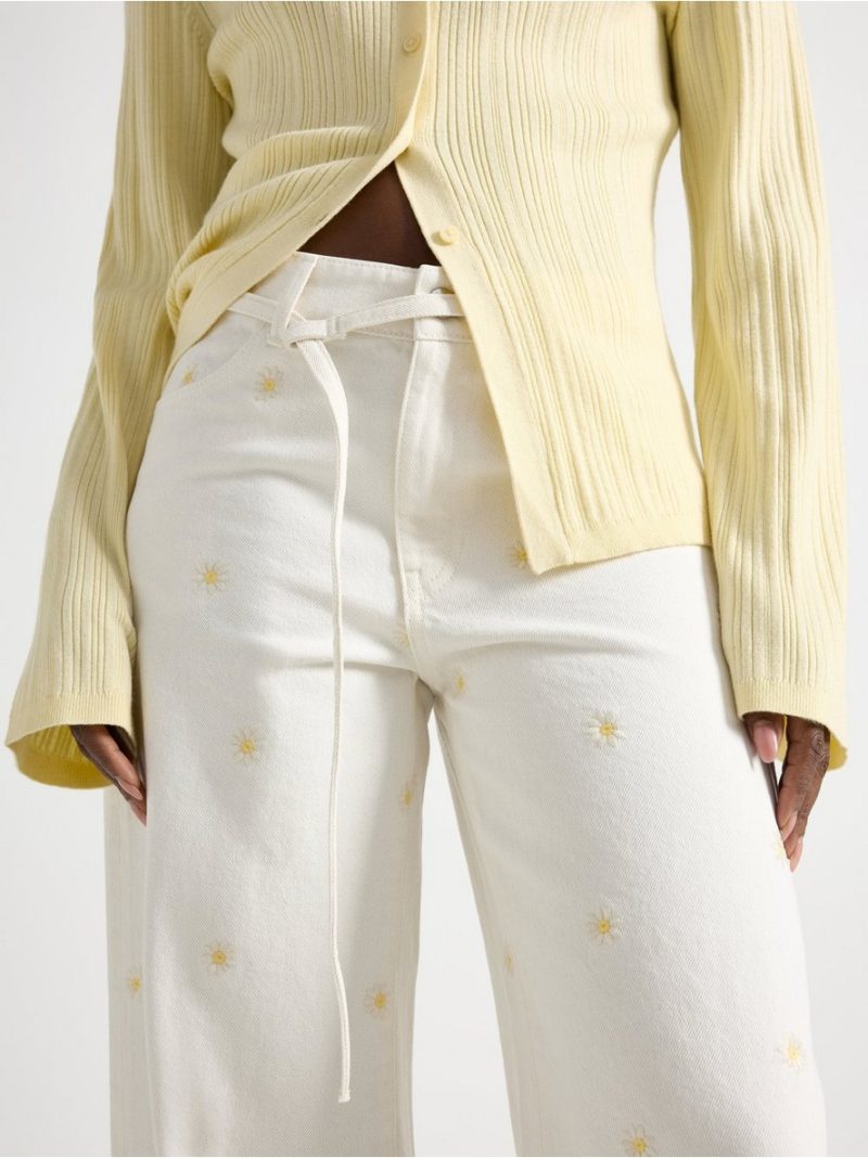 WIDE Peggy jeans with embroidery - 3010445-7862