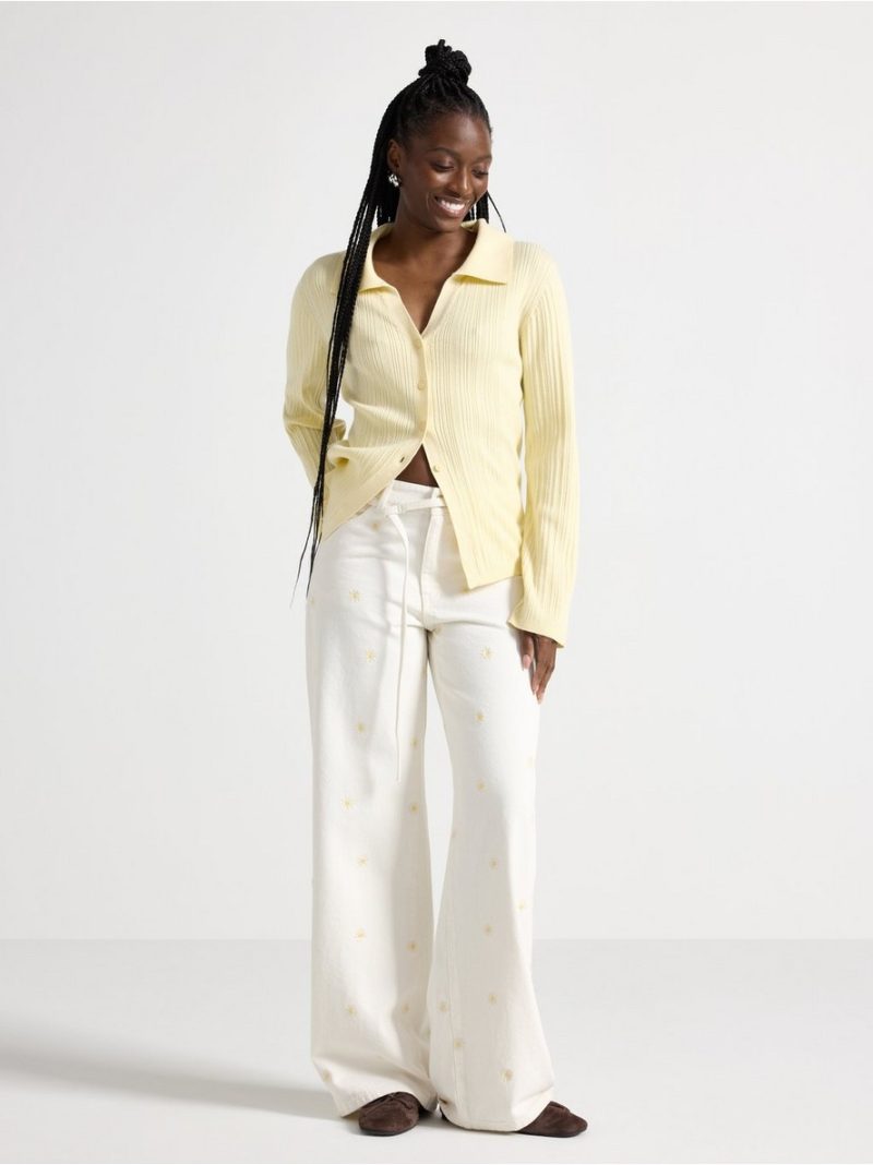 WIDE Peggy jeans with embroidery - 3010445-7862