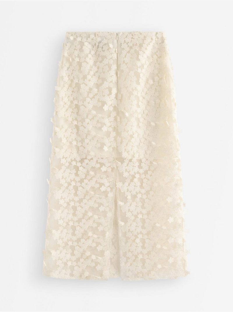 Midi skirt with flowers - 3010476-1418