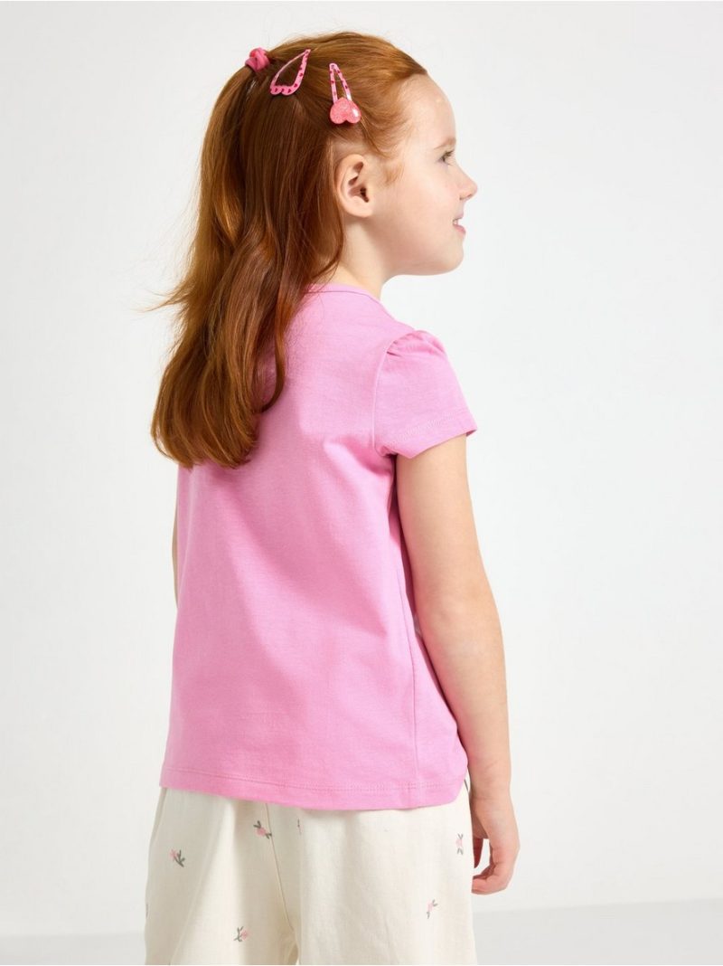Short-sleeved top with reversible sequins motif - 3010525-3644