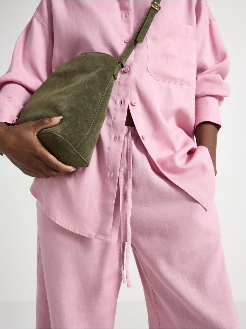 Wide trousers in linen blend - 3010539-7258