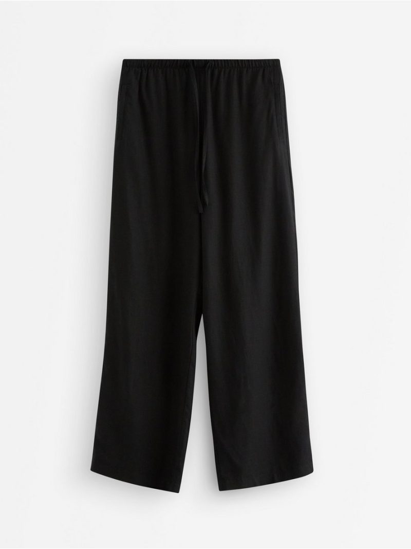 Wide trousers in linen blend - 3010539-80