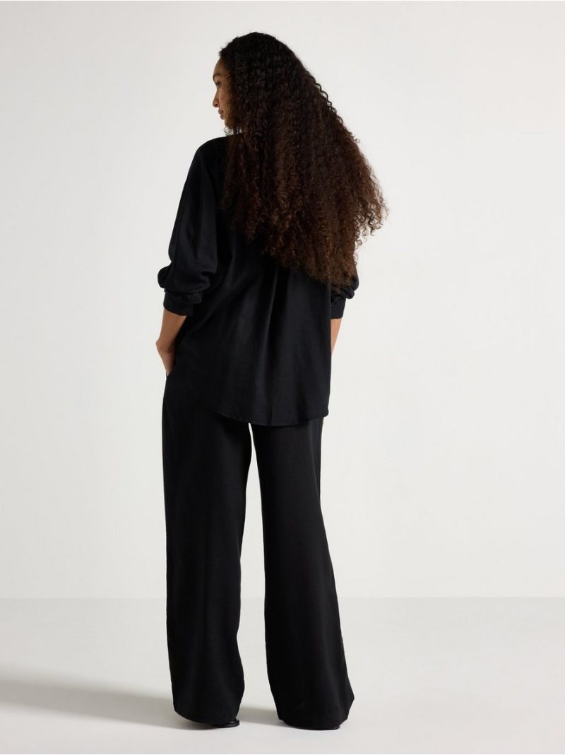 Wide trousers in linen blend - 3010539-80