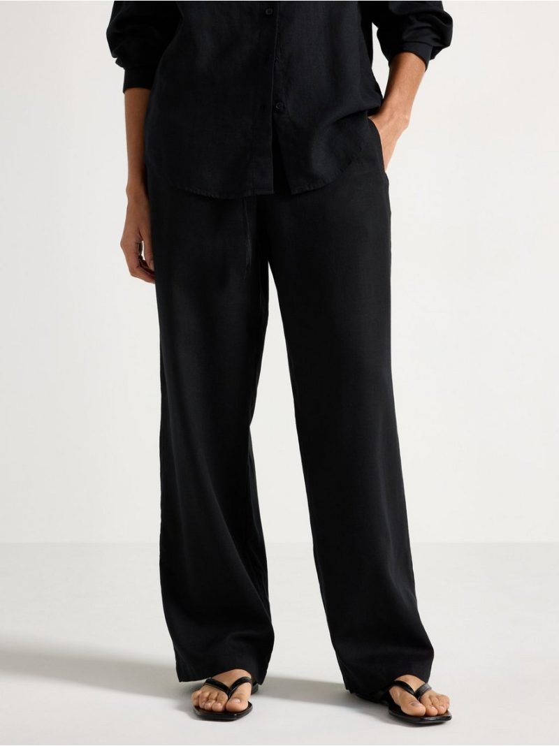 Wide trousers in linen blend - 3010539-80